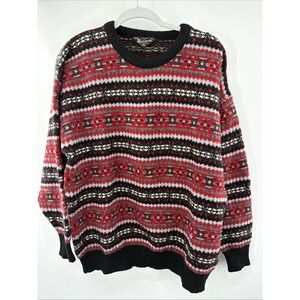 Manawatu Vintage Pullover‎ Sweater 100% Wool Large Mens New Zealand Fair Isle